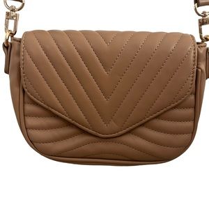 •EUC Urban Expressions Crossbody Bag Snap Closure Beige Attached Coin Purse